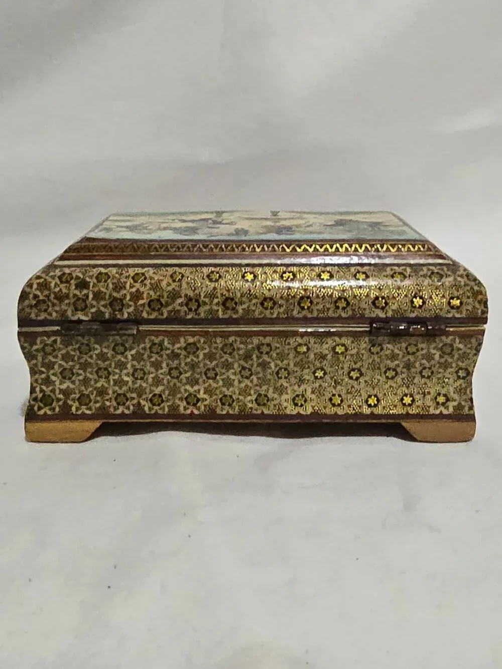 Persian Khatam Marquetry Jewelry Trinket Box